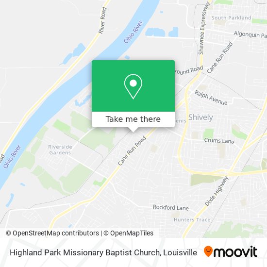 Highland Park Missionary Baptist Church map