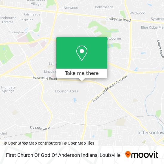 First Church Of God Of Anderson Indiana map