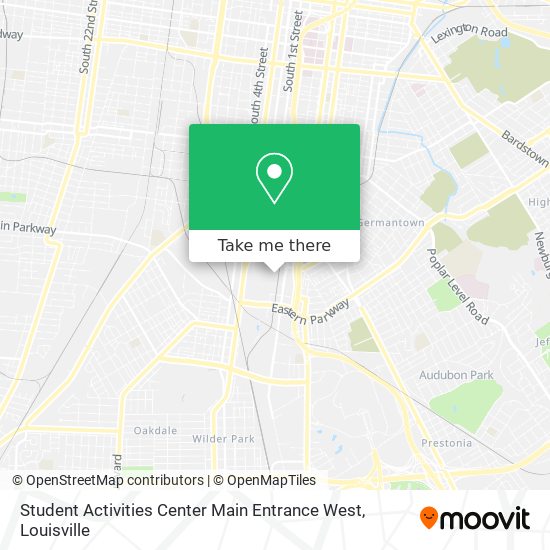 Student Activities Center Main Entrance West map