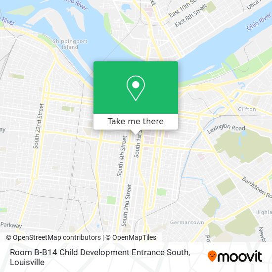 Mapa de Room B-B14 Child Development Entrance South