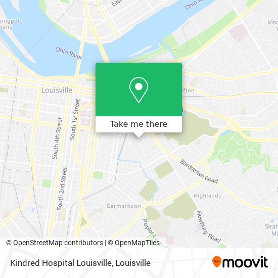 Mapa de Kindred Hospital Louisville