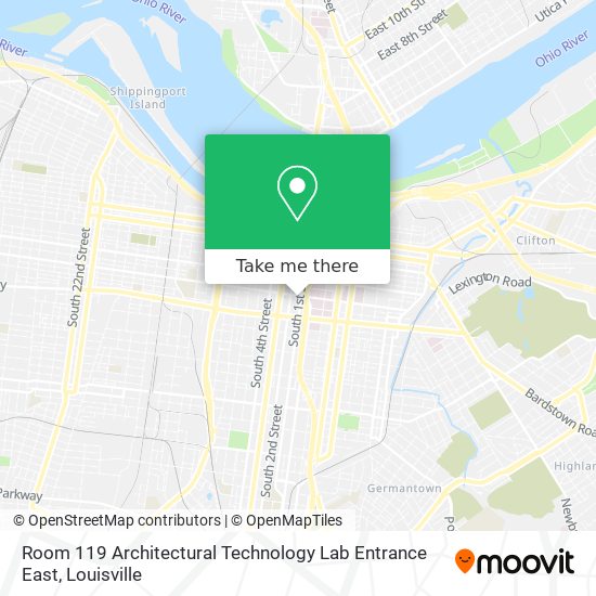 Room 119 Architectural Technology Lab Entrance East map