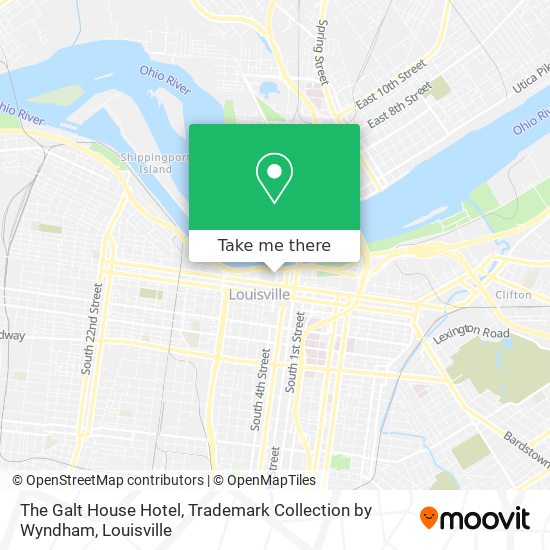 Mapa de The Galt House Hotel, Trademark Collection by Wyndham