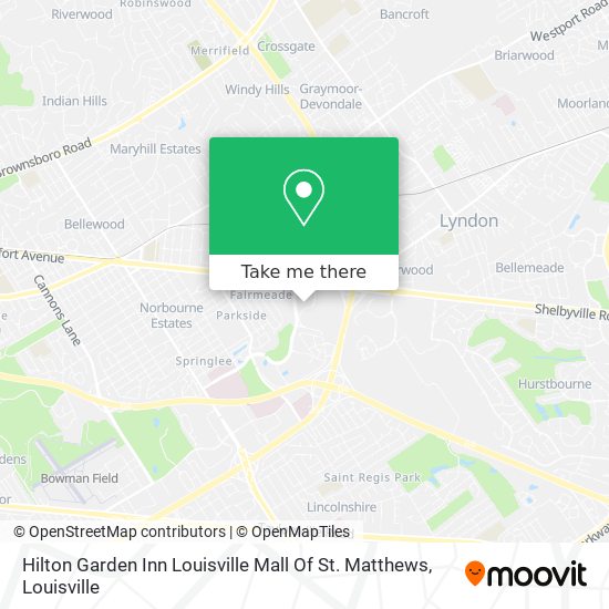 Mapa de Hilton Garden Inn Louisville Mall Of St. Matthews