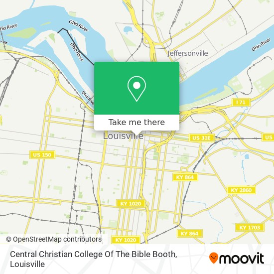 Mapa de Central Christian College Of The Bible Booth