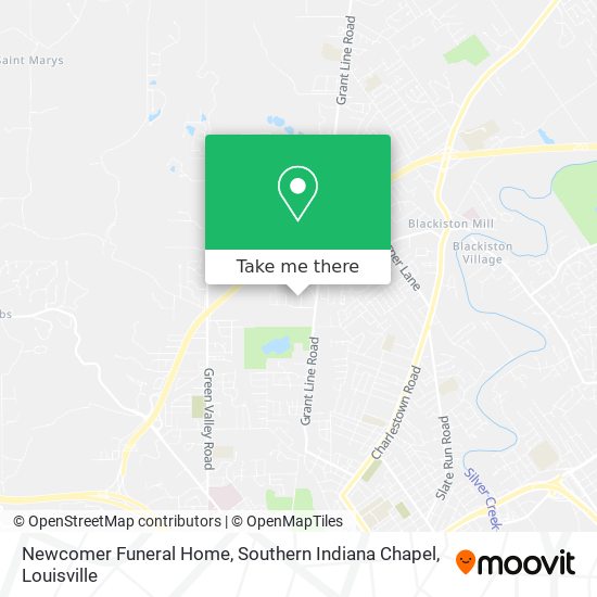 Newcomer Funeral Home, Southern Indiana Chapel map