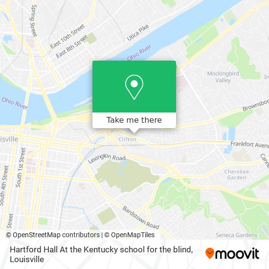 Hartford Hall At the Kentucky school for the blind map