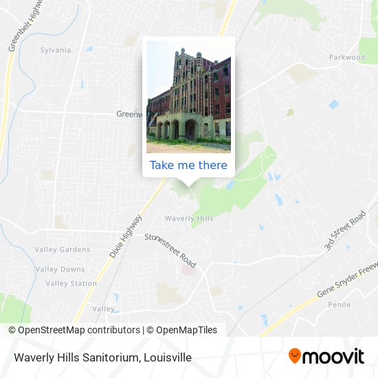 Mapa de Waverly Hills Sanitorium