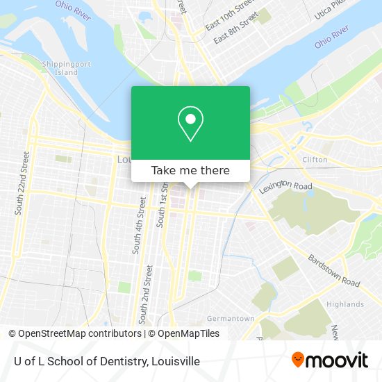 Mapa de U of L School of Dentistry