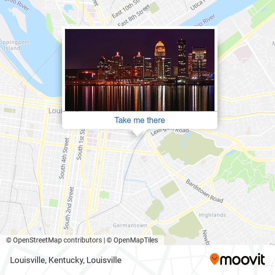 Mapa de Louisville, Kentucky