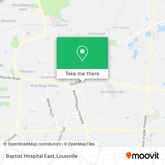Mapa de Baptist Hospital East