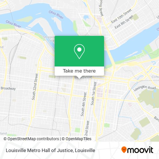 Mapa de Louisville Metro Hall of Justice