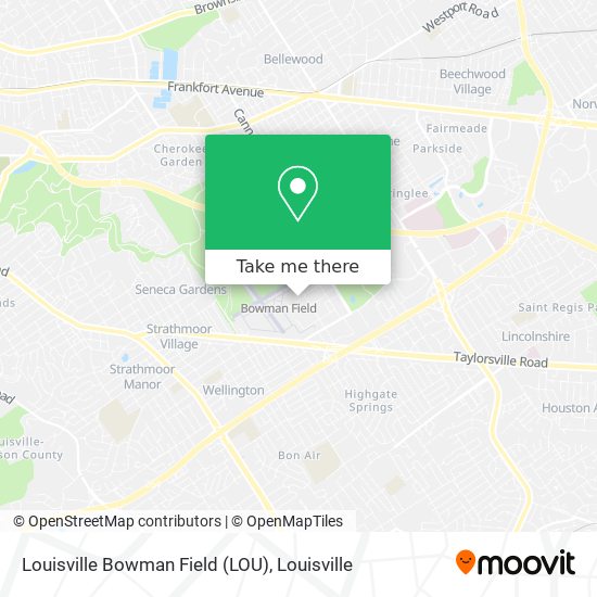 Louisville Bowman Field (LOU) map