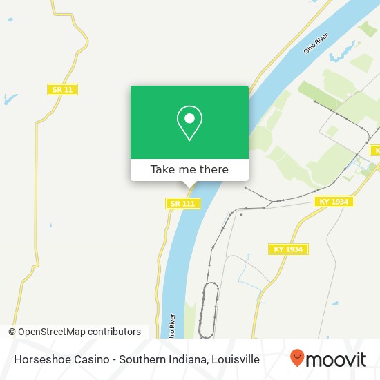 Horseshoe Casino - Southern Indiana map