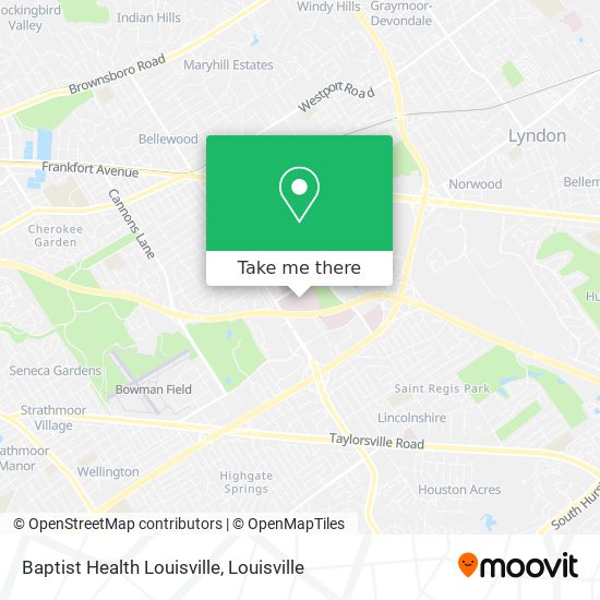 Baptist Health Louisville map