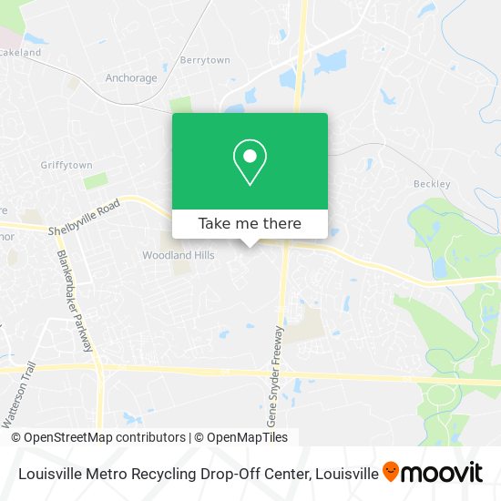 Louisville Metro Recycling Drop-Off Center map