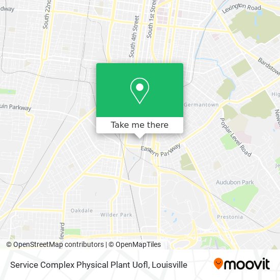 Mapa de Service Complex Physical Plant Uofl