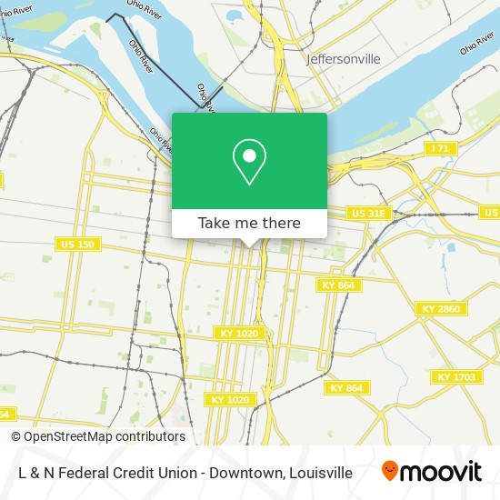 Mapa de L & N Federal Credit Union - Downtown