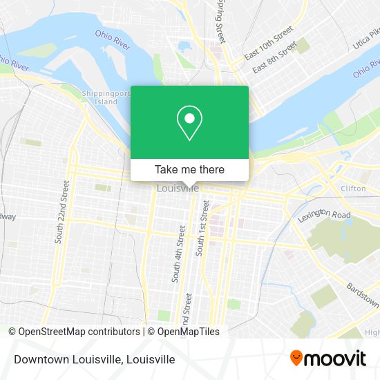 Mapa de Downtown Louisville