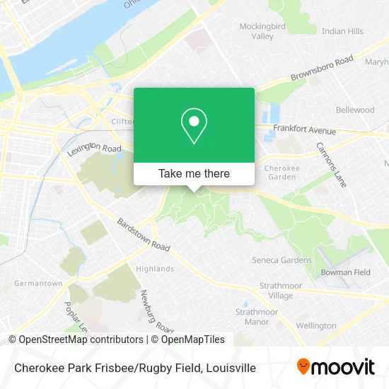 Cherokee Park Frisbee / Rugby Field map