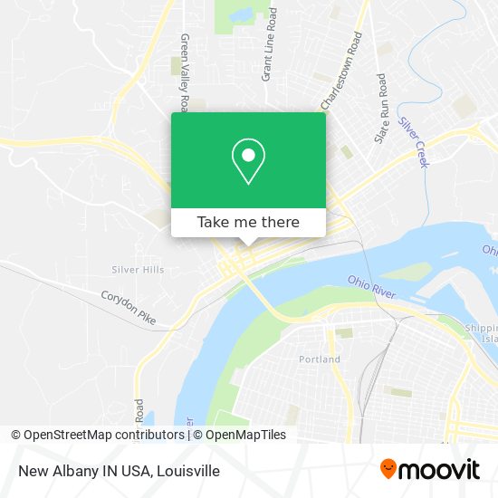 New Albany IN USA map