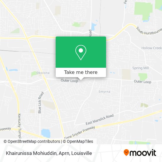 Mapa de Khairunissa Mohiuddin, Aprn