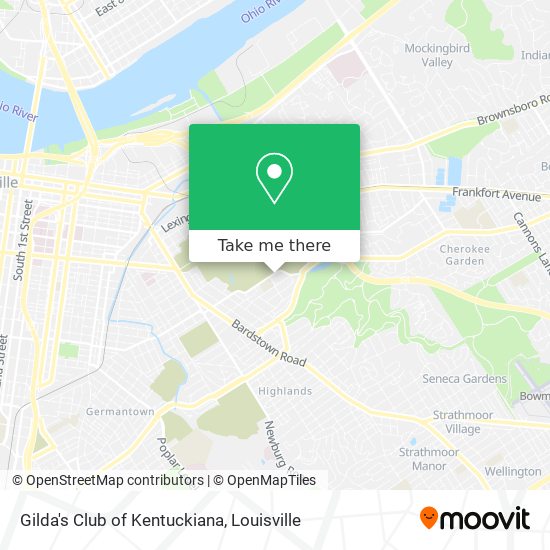 Gilda's Club of Kentuckiana map