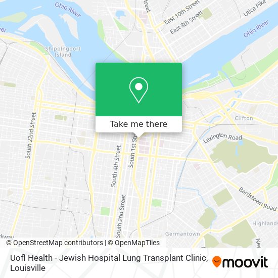 Uofl Health - Jewish Hospital Lung Transplant Clinic map