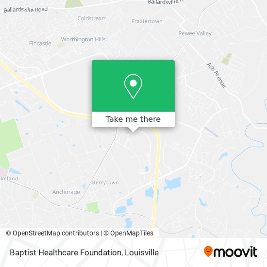 Baptist Healthcare Foundation map