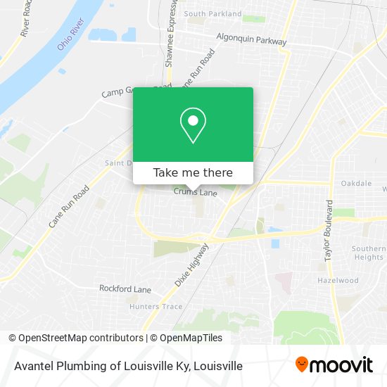 Avantel Plumbing of Louisville Ky map