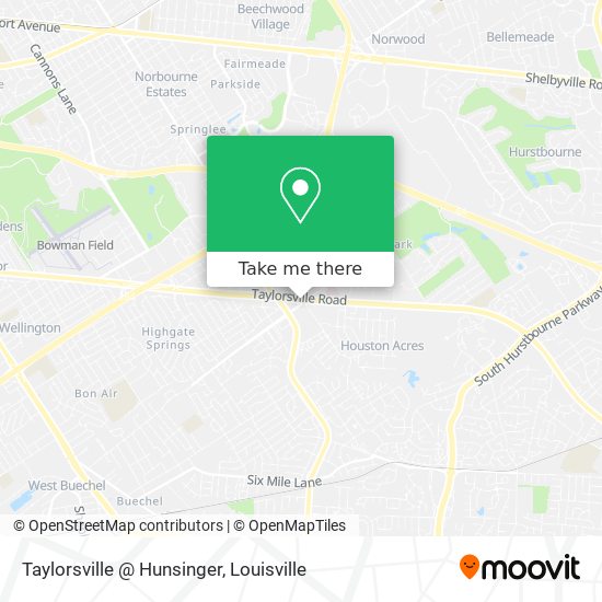 Taylorsville @ Hunsinger map