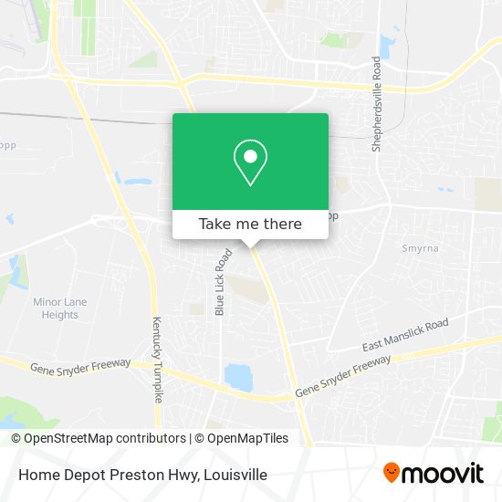 Home Depot Preston Hwy map