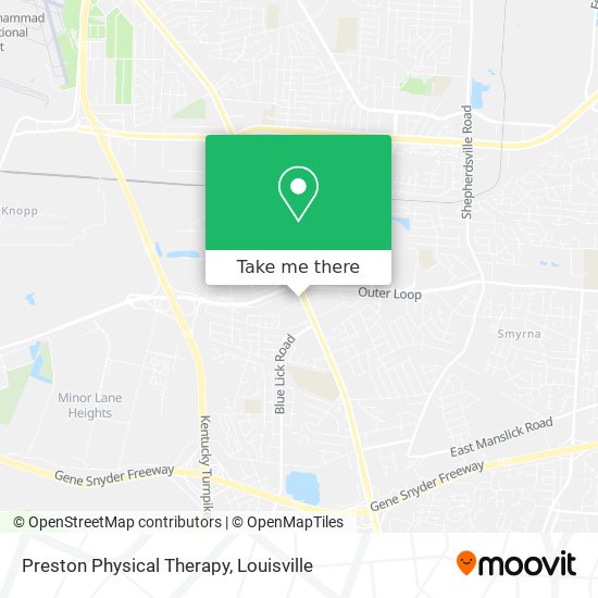 Mapa de Preston Physical Therapy