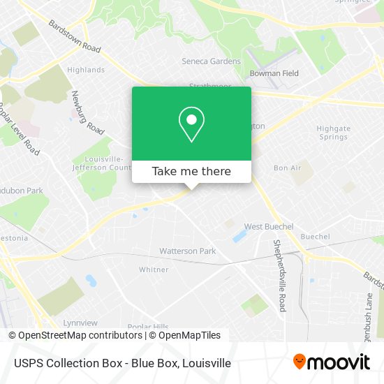 USPS Collection Box - Blue Box map