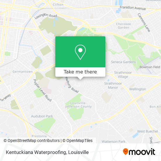 Kentuckiana Waterproofing map