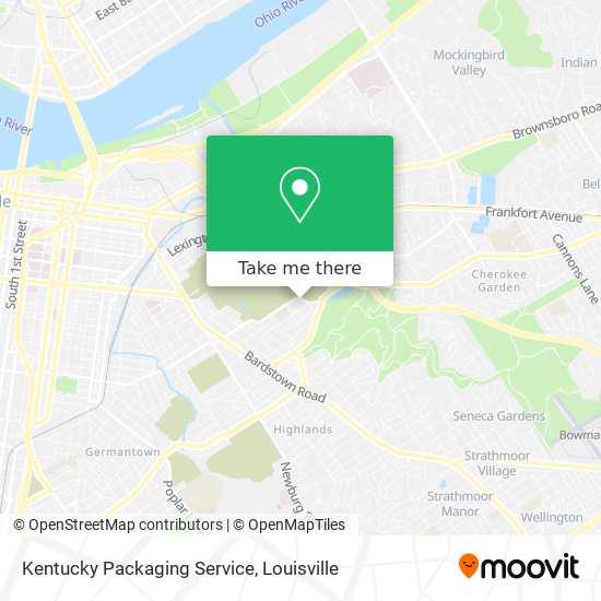 Kentucky Packaging Service map