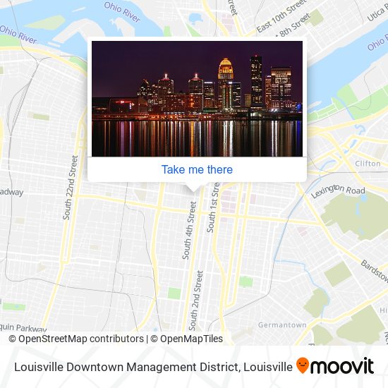 Louisville Downtown Management District map