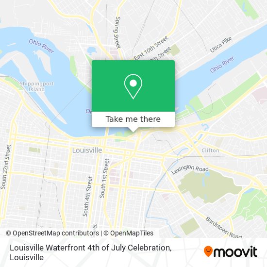 Louisville Waterfront 4th of July Celebration map