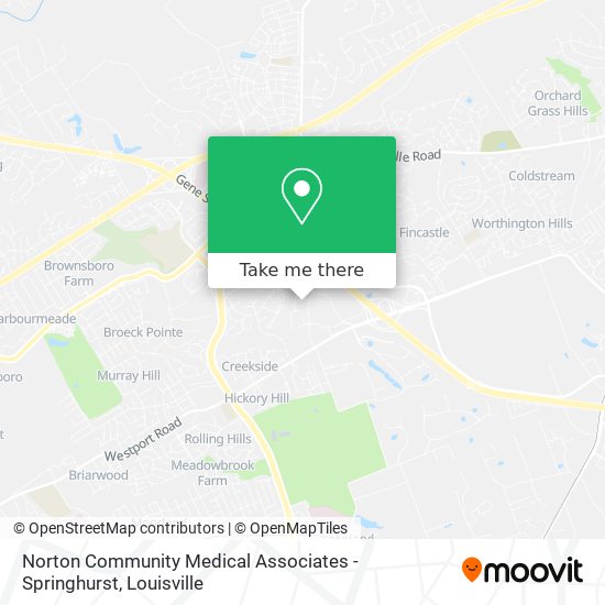 Mapa de Norton Community Medical Associates - Springhurst