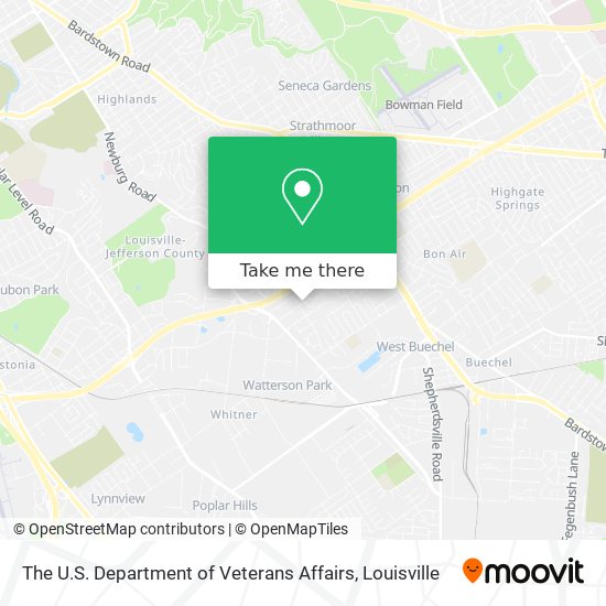 The U.S. Department of Veterans Affairs map