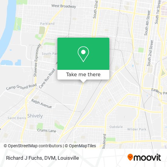 Mapa de Richard J Fuchs, DVM