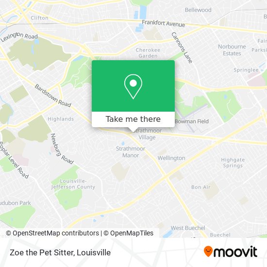 Zoe the Pet Sitter map