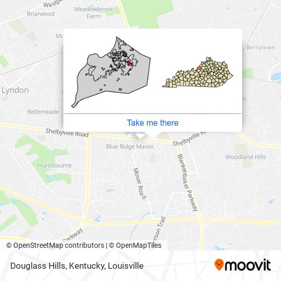 Douglass Hills, Kentucky map