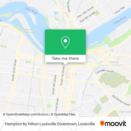 Mapa de Hampton by Hilton Louisville Downtown