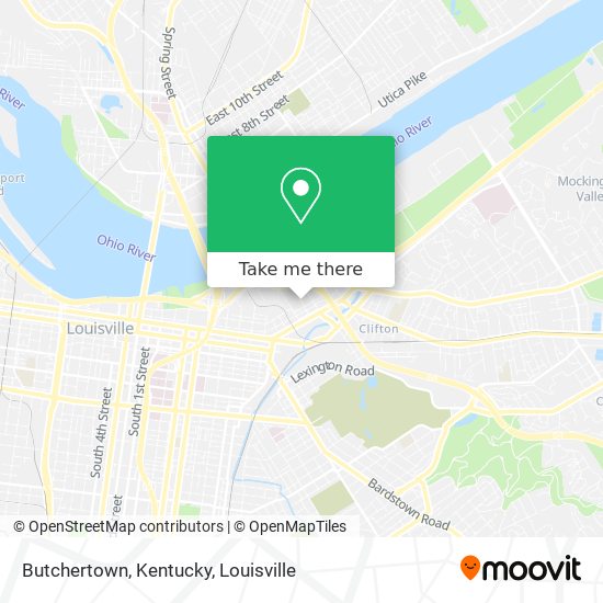 Butchertown, Kentucky map