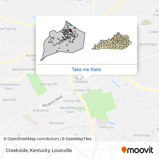 Mapa de Creekside, Kentucky