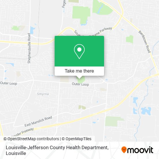 Mapa de Louisville-Jefferson County Health Department