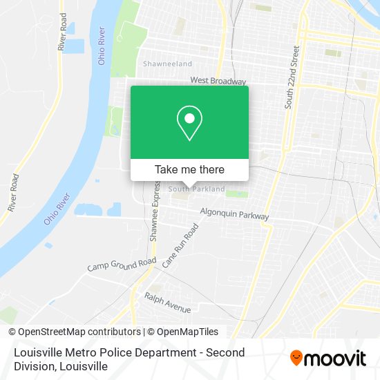 Mapa de Louisville Metro Police Department - Second Division
