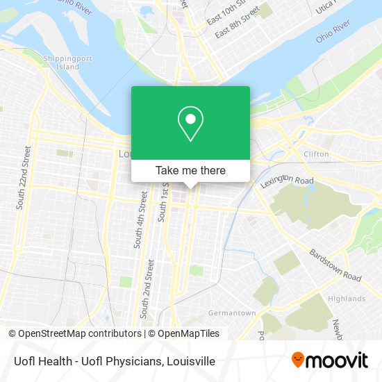 Mapa de Uofl Health - Uofl Physicians