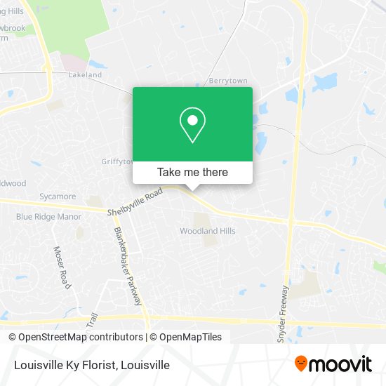 Louisville Ky Florist map